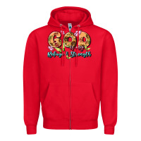 Red god is my refuge and strength Zipper Hoodie - MaliasSmallBusiness