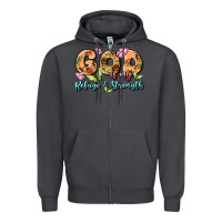Smoke god is my refuge and strength Zipper Hoodie - MaliasSmallBusiness