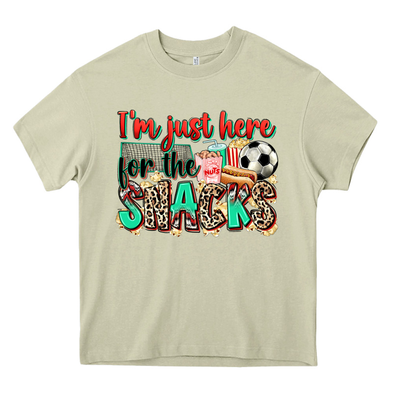 I'm Just Here For The Snacks Soccer Heavy Core Tee by Zillion Design Studio | Teevron