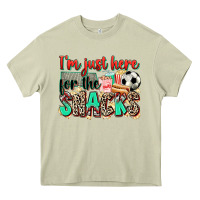 Mossy i'm just here for the snacks soccer Heavy Core Tee - Zillion Design Studio