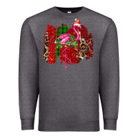 Charcoal Heather Christmas Flamingo Premium Sweatshirt - Bettercallsaul