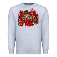 Heather Grey Christmas Flamingo Premium Sweatshirt - Bettercallsaul