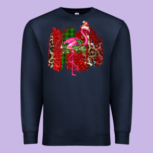 Christmas Flamingo Premium Sweatshirt Designed By Bettercallsaul