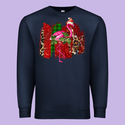 Christmas Flamingo Premium Sweatshirt Designed By Bettercallsaul