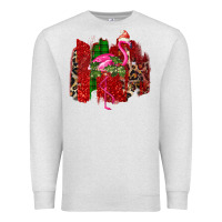 Oatmeal Heather Christmas Flamingo Premium Sweatshirt - Bettercallsaul