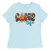 Baby Blue camp life Ladies Tee - JahusDesignShop