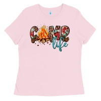 Bubblegum Pink camp life Ladies Tee - JahusDesignShop