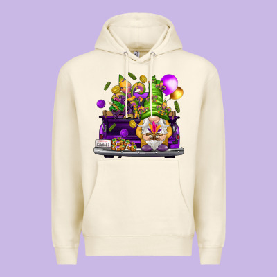 Mardi Gras Gnome On The Truck Premium Hoodie Designed By Nancycooperartshop