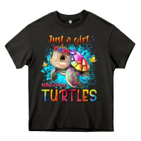 Asphalt just a girl who loves turtles Heavy Core Tee - texasbilliewilder