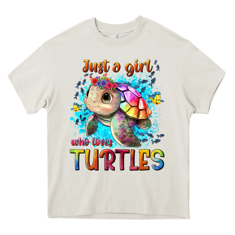 Just A Girl Who Loves Turtles Heavy Core Tee by texasbilliewilder | Teevron
