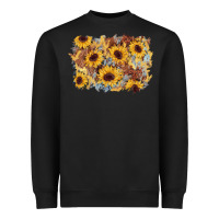 Black sunflower glitter leather background Heavyweight Sweatshirt - AdoDesignShop