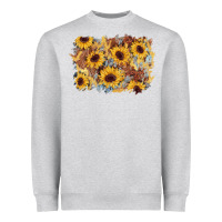 Heather Grey sunflower glitter leather background Heavyweight Sweatshirt - AdoDesignShop