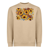 Mushroom sunflower glitter leather background Heavyweight Sweatshirt - AdoDesignShop