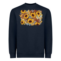 Navy sunflower glitter leather background Heavyweight Sweatshirt - AdoDesignShop