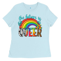 Baby Blue the future is queer Ladies Tee - texasbilliewilder