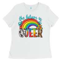 White the future is queer Ladies Tee - texasbilliewilder