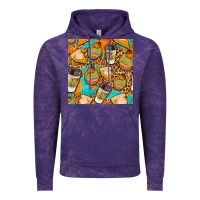 Cloud Purple autumn cupcakes seamless pattern Vintage Hoodie - BundleAndBundleShop