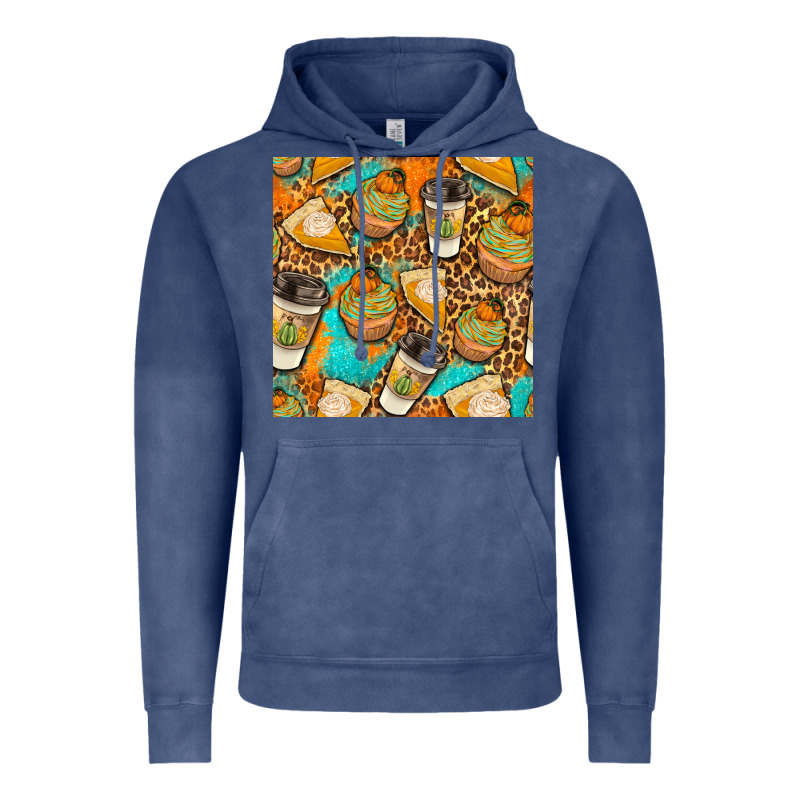 Autumn Cupcakes Seamless Pattern Vintage Hoodie by BundleAndBundleShop | Teevron