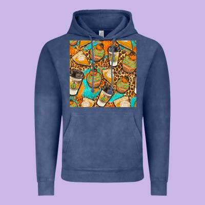 Autumn Cupcakes Seamless Pattern Vintage Hoodie Designed By Bundleandbundleshop