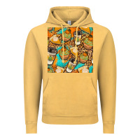 Vintage Mustard autumn cupcakes seamless pattern Vintage Hoodie - BundleAndBundleShop