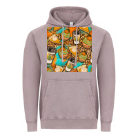 Vintage Zinc autumn cupcakes seamless pattern Vintage Hoodie - BundleAndBundleShop