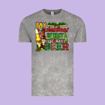 My Christmas Spirit Is Beer With Beer Bottles Vintage Tee Designed By Adodesignshop