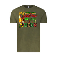 Vintage Olive my christmas spirit is beer with beer bottles Vintage Tee - AdoDesignShop