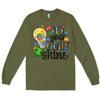 Army Green let your light shine Long Sleeve Tee - MaliasSmallBusiness
