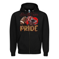 Black small town big pride red Zipper Hoodie - MaliasSmallBusiness