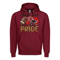 Burgundy small town big pride red Zipper Hoodie - MaliasSmallBusiness