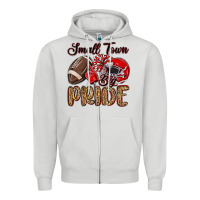 Dove Grey small town big pride red Zipper Hoodie - MaliasSmallBusiness