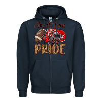 Navy small town big pride red Zipper Hoodie - MaliasSmallBusiness