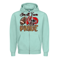 Seafoam small town big pride red Zipper Hoodie - MaliasSmallBusiness