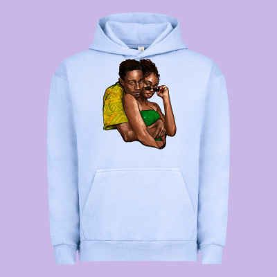 Black Couple Urban Hoodie Designed By Howdyjamesfarm