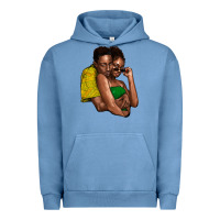 Pigment Pebble Blue Black couple Urban Hoodie - HowdyJamesFarm
