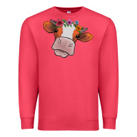 Cardinal Cow With Flowers Premium Sweatshirt - Bettercallsaul