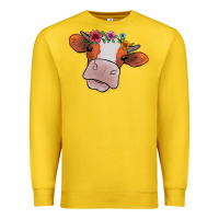 Lemon Cow With Flowers Premium Sweatshirt - Bettercallsaul