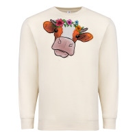 Sandshell Cow With Flowers Premium Sweatshirt - Bettercallsaul