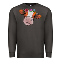 Smoke Cow With Flowers Premium Sweatshirt - Bettercallsaul