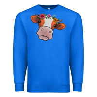 True Royal Cow With Flowers Premium Sweatshirt - Bettercallsaul