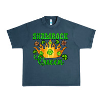 Midnight Navy shamrock queen crown leopard glitter Urban Heavy Tee - Artiststas