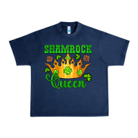 Navy shamrock queen crown leopard glitter Urban Heavy Tee - Artiststas
