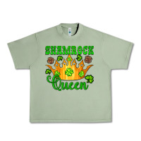 Oil Green shamrock queen crown leopard glitter Urban Heavy Tee - Artiststas