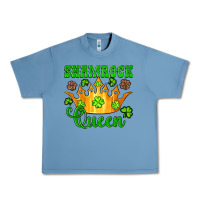 Pebble Blue shamrock queen crown leopard glitter Urban Heavy Tee - Artiststas