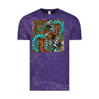 Cloud Purple cowboy boot and gemstone Vintage Tee - BundleAndBundleShop