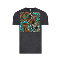 Vintage Black cowboy boot and gemstone Vintage Tee - BundleAndBundleShop