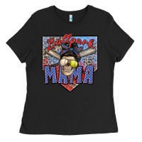 Black ballpark mama Ladies Tee - Zillion Design Studio