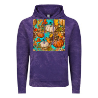 Cloud Purple fall pumpkin seamless pattern Vintage Hoodie - BundleAndBundleShop