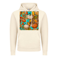 Vintage Artic fall pumpkin seamless pattern Vintage Hoodie - BundleAndBundleShop