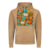 Vintage Camel fall pumpkin seamless pattern Vintage Hoodie - BundleAndBundleShop